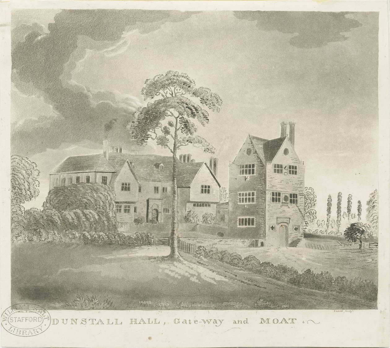 قاعة Dunstall: النقش المائي ، بدون تاريخ [1762-1802] (طباعة) بواسطة ستيبينج شو