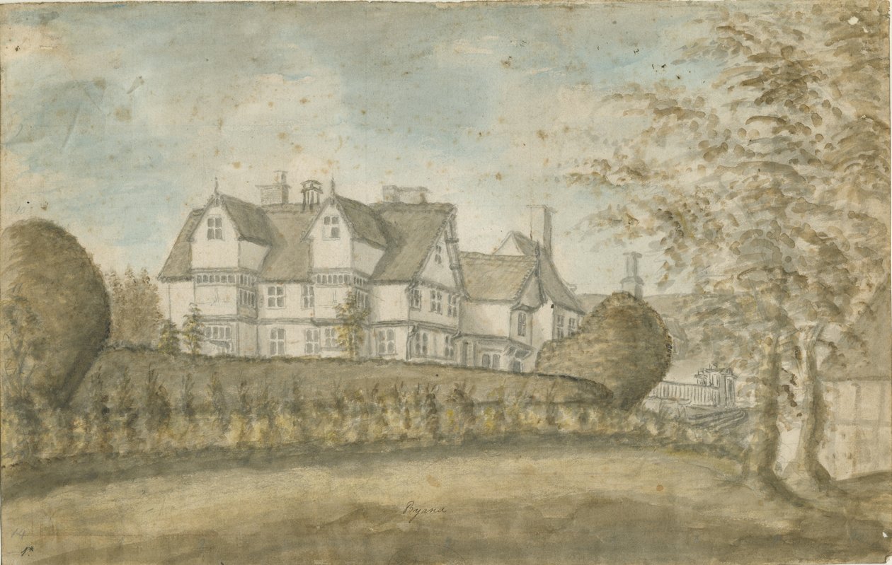 Eccleshall - Biana Hall: الرسم بالألوان المائية ، و [1795] بواسطة ستيبينج شو