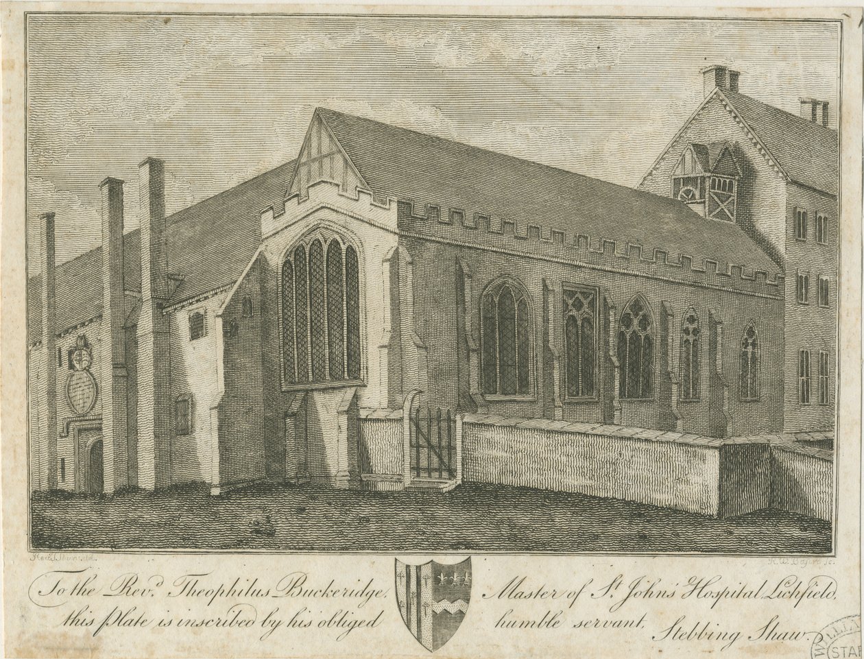 Lichfield - مستشفى وكنيسة سانت جون: نقش ، بدون تاريخ [1762-1798] (طباعة) بواسطة ستيبينج شو