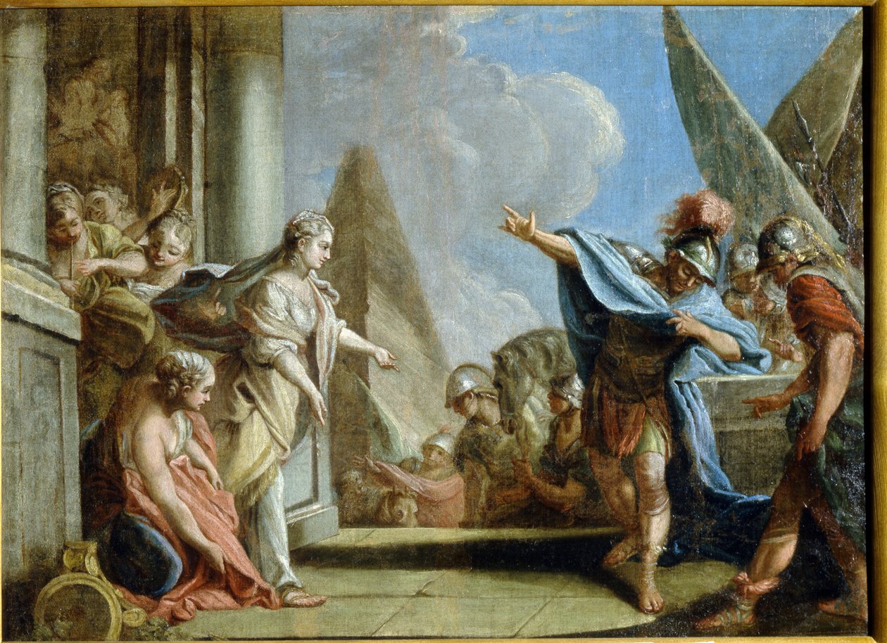 رمزية غزو شيرسونيز تاوريد (شبه جزيرة القرم) (رمزية غزو توريد). لوحة لستيفانو توريلي (1712-1784) ، زيت على قماش ، حوالي عام 1785. الفن الإيطالي بواسطة ستيفانو توريلي