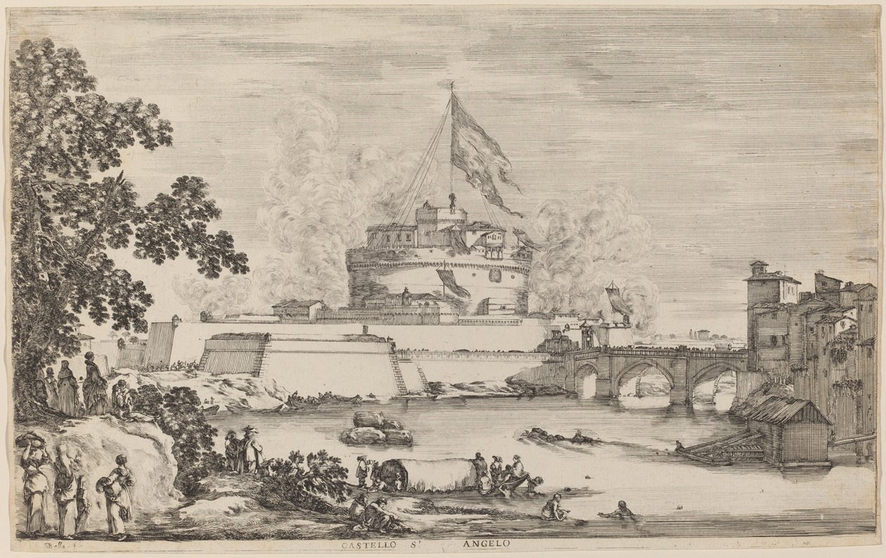 قلعة سانت أنجيلو ، روما ، ج. 1634. بواسطة ستيفانو ديلا بيلا