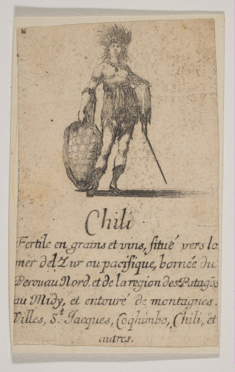 شيلي ، من Game of Geography Jeu de la Géographie ، 1644. بواسطة ستيفانو ديلا بيلا