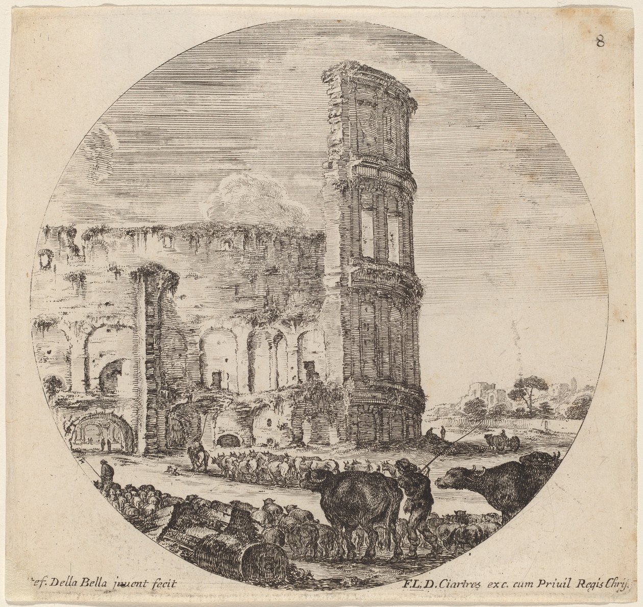 الكولوسيوم ، 1646. بواسطة ستيفانو ديلا بيلا