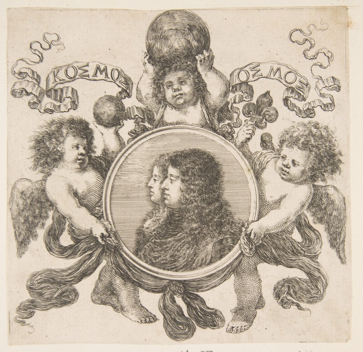كوزيمو دي ميديشي ، أمير توسكانا ، وزوجته مارغريت لويز دورليانز ، 1661. بواسطة ستيفانو ديلا بيلا