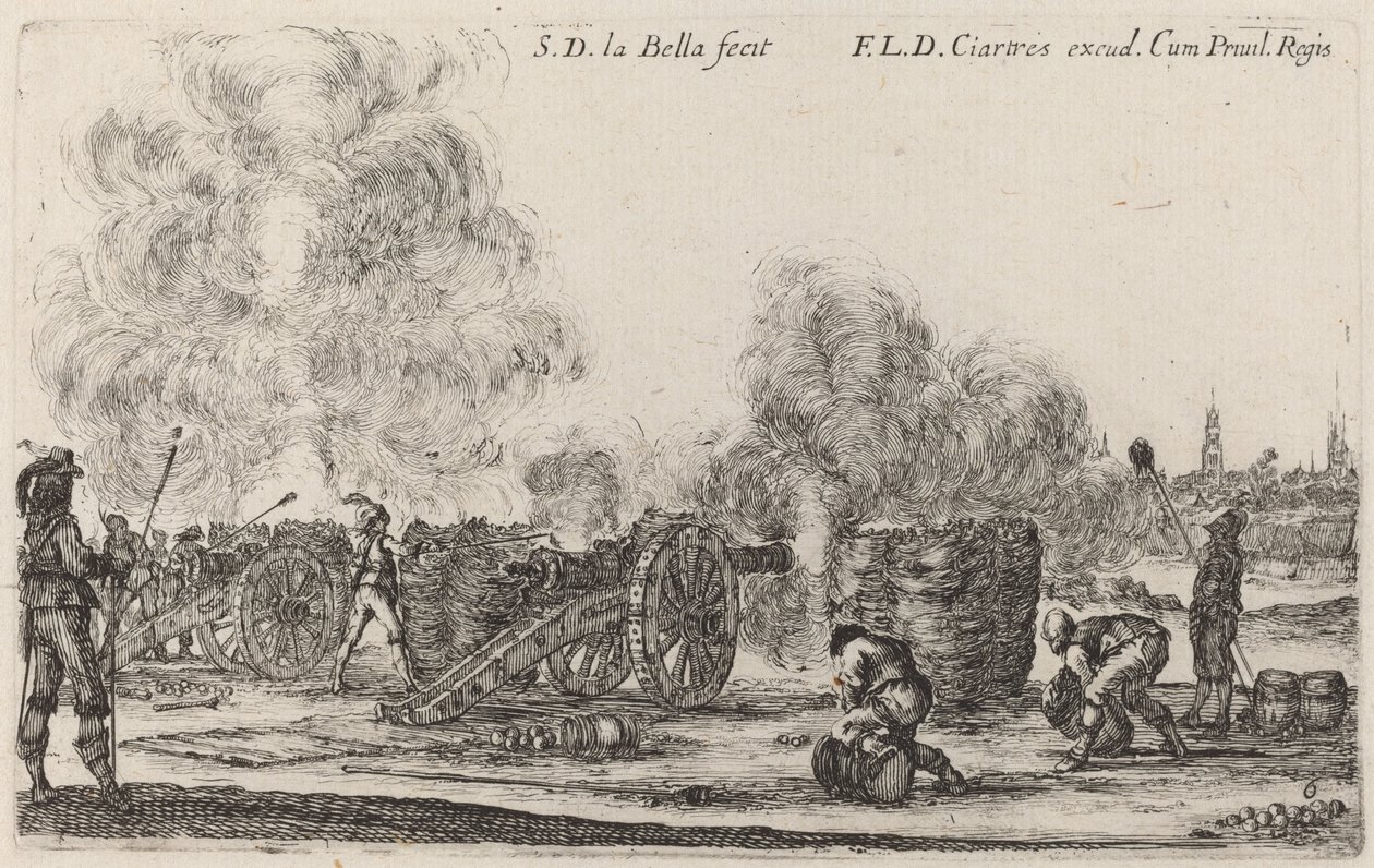 إطلاق المدافع ، ج. 1641. بواسطة ستيفانو ديلا بيلا