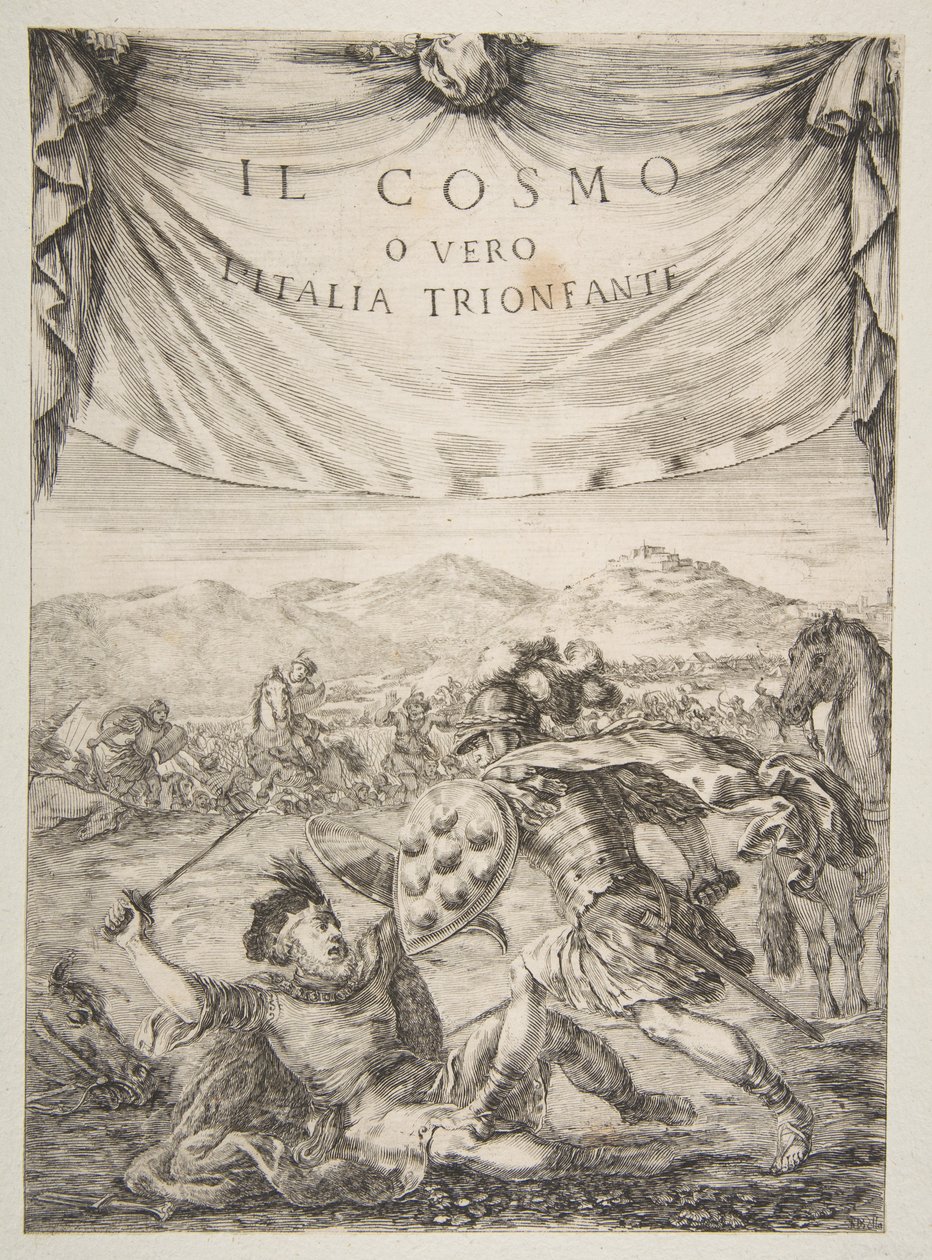 الواجهة الأمامية لـ Il Cosmo ، 1650. بواسطة ستيفانو ديلا بيلا