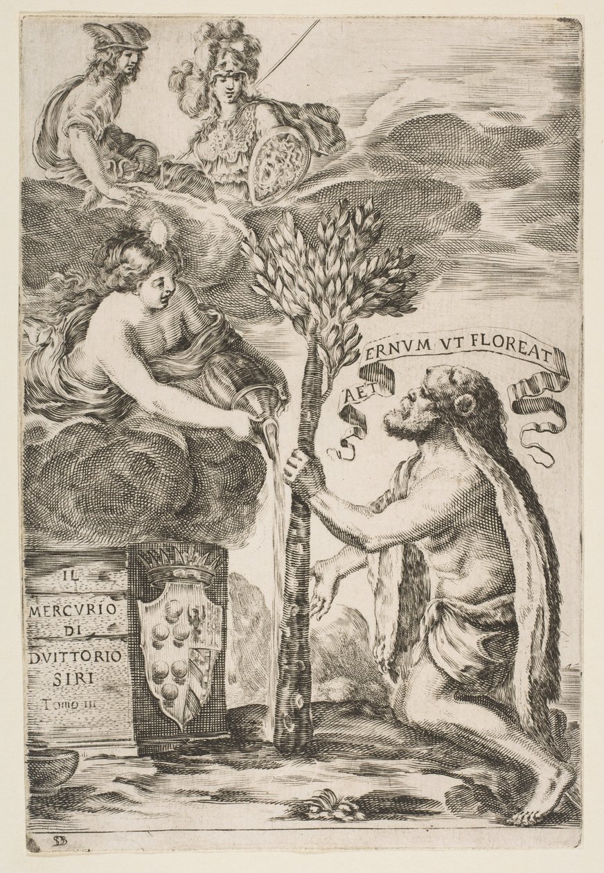 واجهة ل Il Mercurio ، III: Hercules Planting His Club ، 1652. بواسطة ستيفانو ديلا بيلا