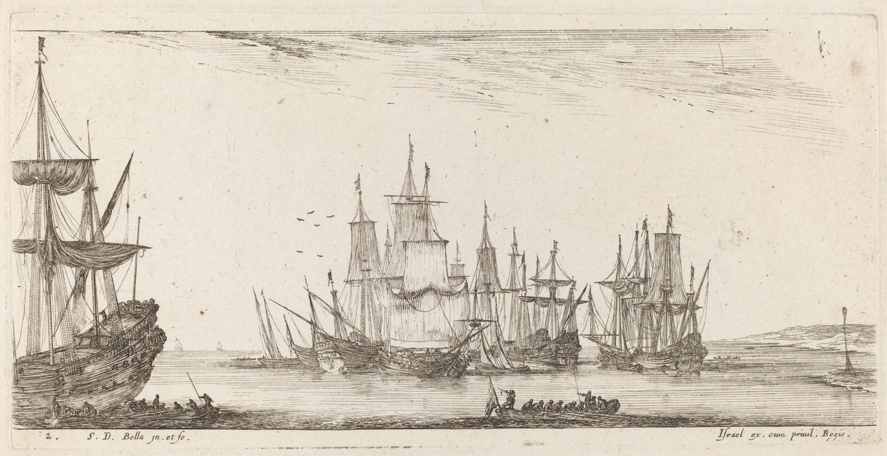 مجموعة السفن ، 1644. بواسطة ستيفانو ديلا بيلا