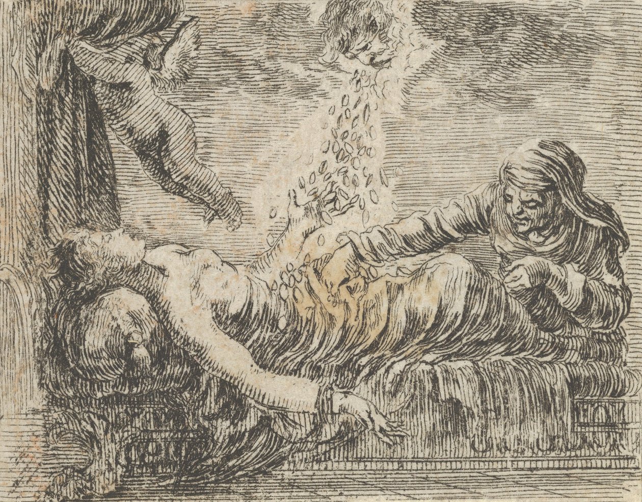 كوكب المشتري وداني ، من "لعبة الأساطير" Jeu de la Mythologie ، 1644. بواسطة ستيفانو ديلا بيلا