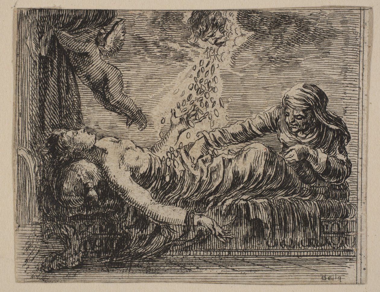 المشتري وداني ، من Game of Mythology Jeu de la Mythology ، 1644. بواسطة ستيفانو ديلا بيلا