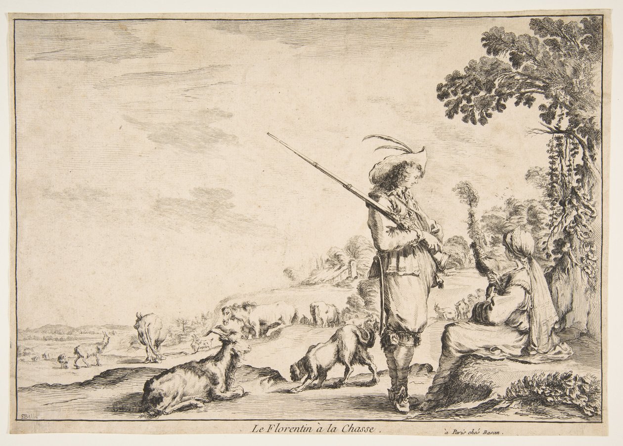 فلورنتين على الصيد ، كاليفورنيا. 1654. بواسطة ستيفانو ديلا بيلا