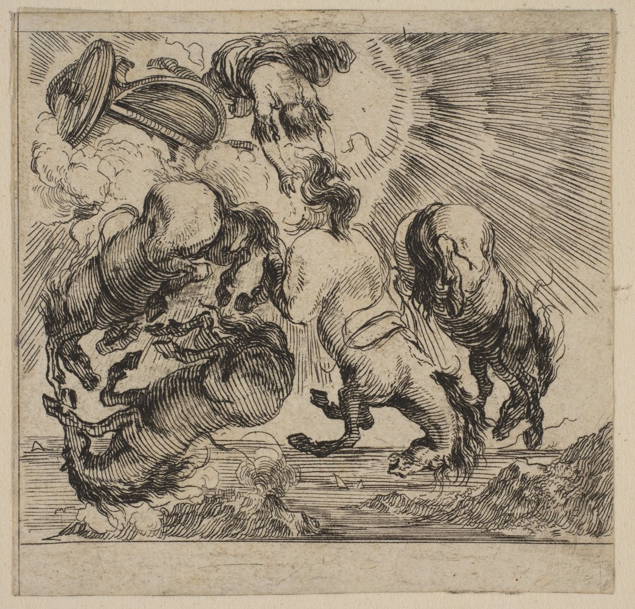 فايتون ، من Game of Mythology Jeu de la Mythologie ، 1644. بواسطة ستيفانو ديلا بيلا