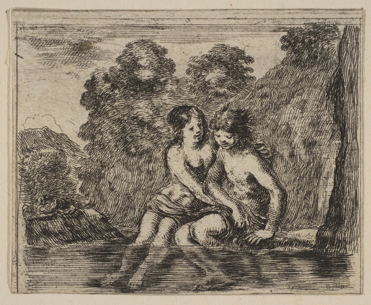 Salmacis و Hermaphrodite ، من Game of Mythology Jeu de la Mythologie ، 1644. بواسطة ستيفانو ديلا بيلا