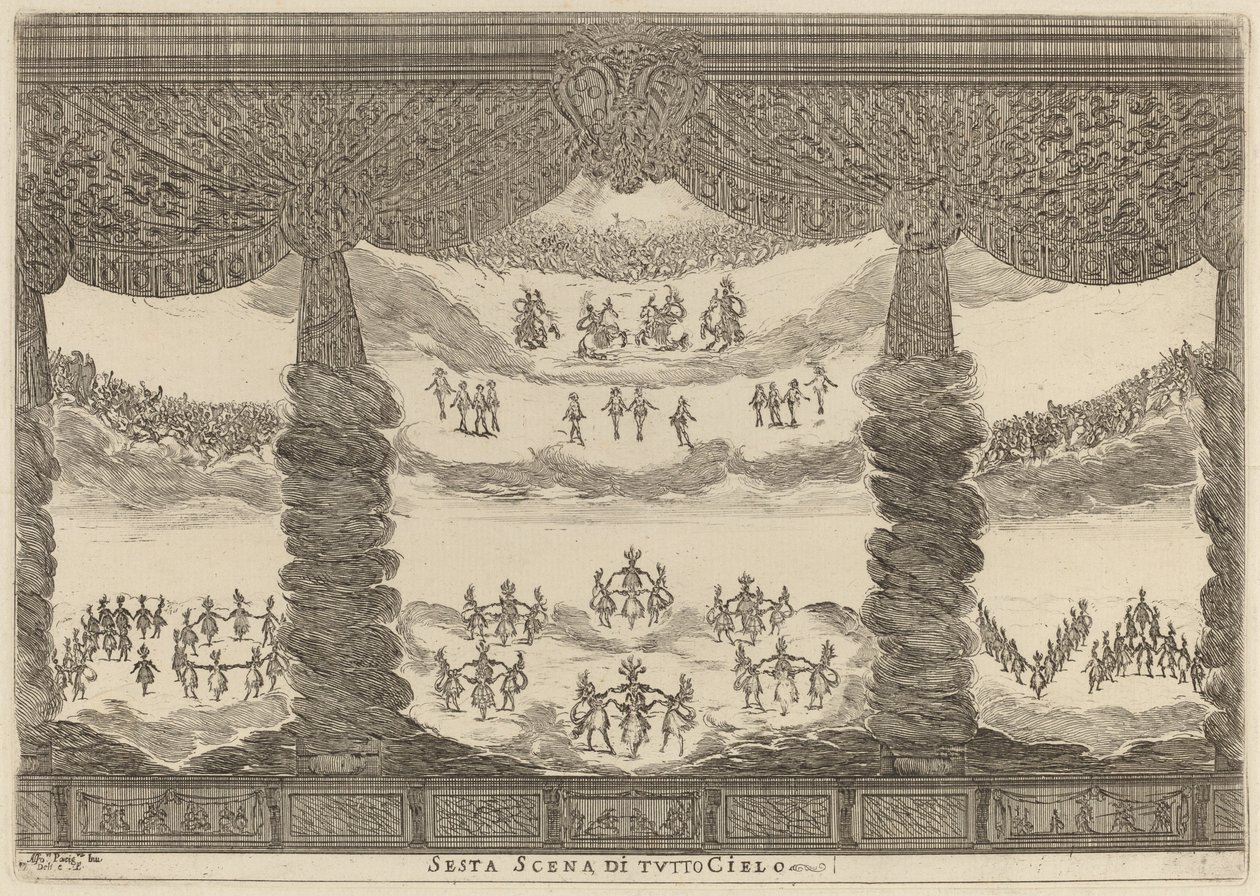 المشهد السادس من كل السماء ، 1637. بواسطة ستيفانو ديلا بيلا