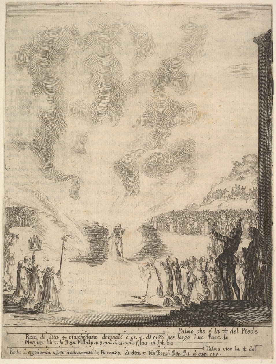 اختبار النار ، الراهب بطرس ، التلميذ القديس يوحنا غوالبرت ، مرورا بفلوريدا 1640. بواسطة ستيفانو ديلا بيلا