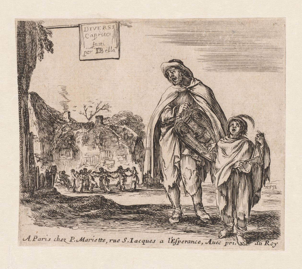 صفحة العنوان: Diversi Capricci ، 1647. بواسطة ستيفانو ديلا بيلا