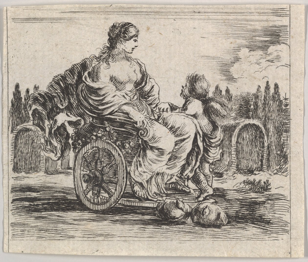 فينوس ، من "لعبة الأساطير" Jeu de la Mythologie ، 1644. بواسطة ستيفانو ديلا بيلا