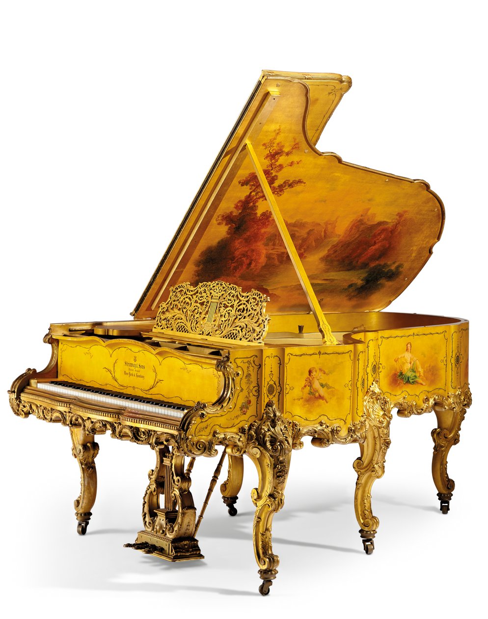 A Fine Giltwood و Vernis Martin Grand Piano ، c1898 (giltwood & vernis) بواسطة ستاينواي وأولاده