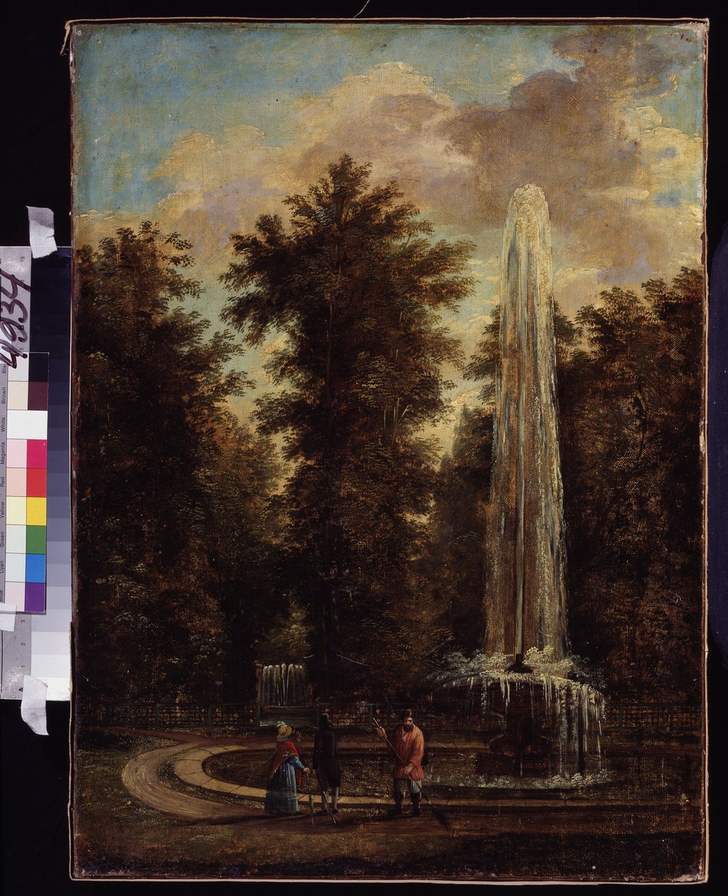 "" منظر نافورة في حديقة "لوحة لستيبان فيليبوفيتش جالاكتيونوف (1779-1854) متحف إم كروشيتسكي للفنون ، سيفاستوبول بواسطة ستيبان فيليبوفيتش جالاكتيونوف