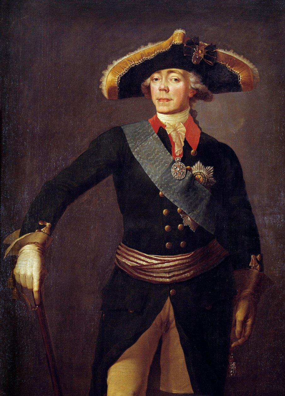 Portrait of Paul I (1754-1801) Emperor of Russia Painting by Stepan Semenovich Shchukin (1738-1828) 19th century Saint Petersburg, Castle of Peterhof بواسطة ستيبان سيمينوفيتش شتشوكين