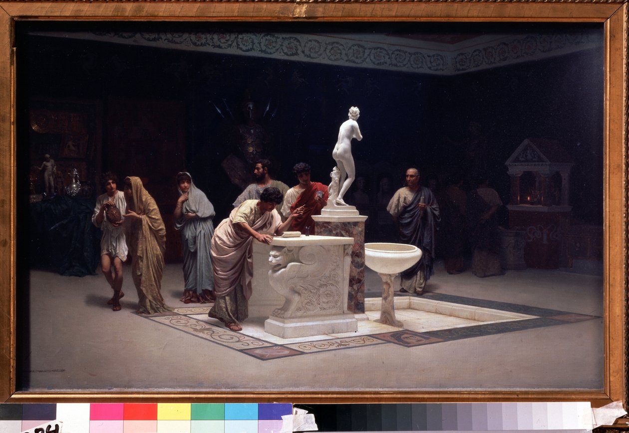 Dans le foyer des Maecena (Caius Cilnius Maecenas (ou Mecene) (مقابل 70 avant JC-8 avant JC) (In Maecenas 