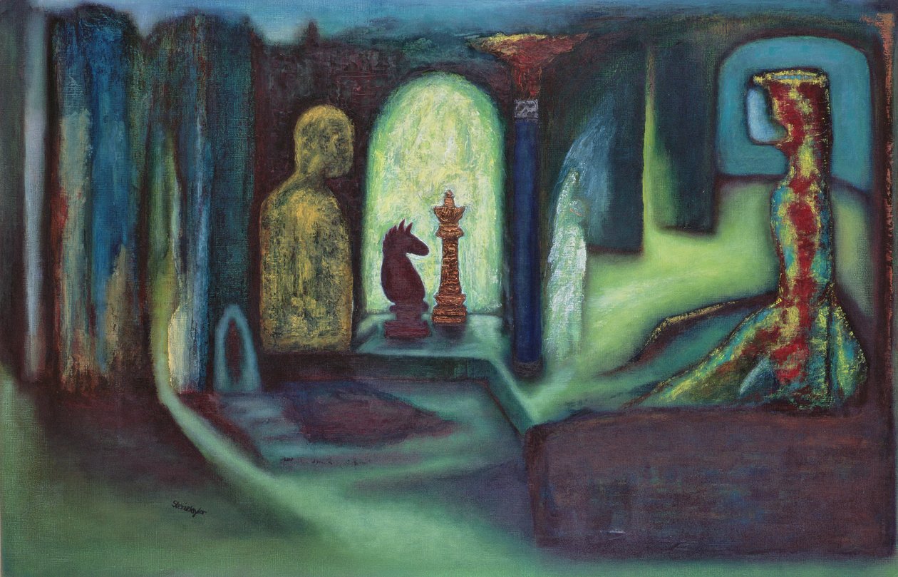 اللاعبون ، 2004 (زيت على ورق) بواسطة ستيفي تايلور