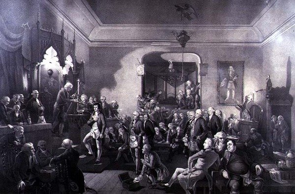 تنصيب روبرت بيرنز (1759-96) شاعرًا لوريت في لودج ، كانونجيت ، إدنبرة بواسطة ستيوارت واتسون