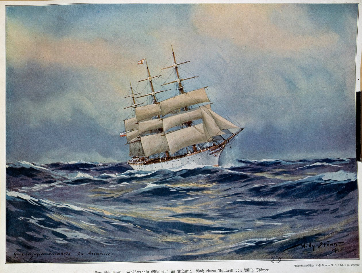 شراع الدوقة الكبرى إليزابيث المائية بواسطة ويلي ستاور (1864-1931). 1909. باريس ، الفنون الزخرفية بواسطة ويلي ستور
