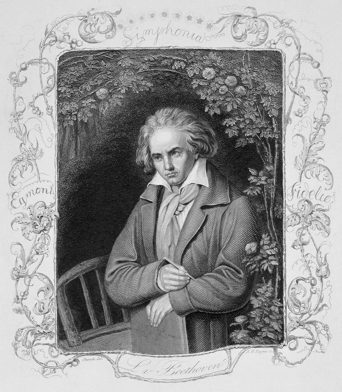 لودفيج فان بيتهوفن (1700-1827) منقوش من ألبرت هنري باين (1812-1902) بواسطة ستورك