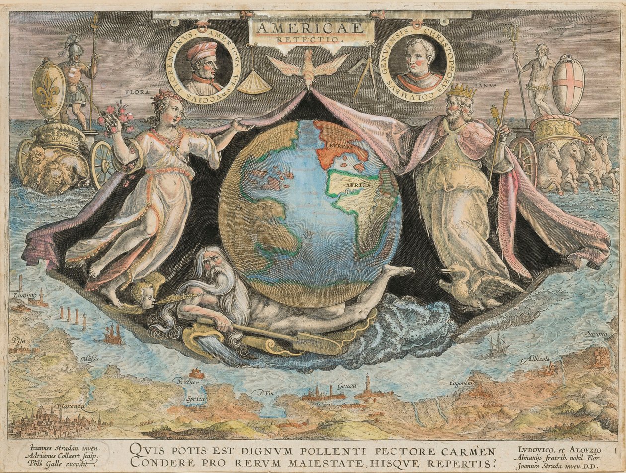Retection of America The Retection of America ، 1591. بواسطة سترادانوس