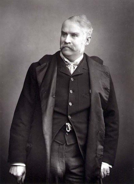 السير ويليام شوينك جيلبرت (1836-1911) ، كاتب مسرحي ، صورة شخصية (صورة بالأبيض والأسود) بواسطة استوديو والري