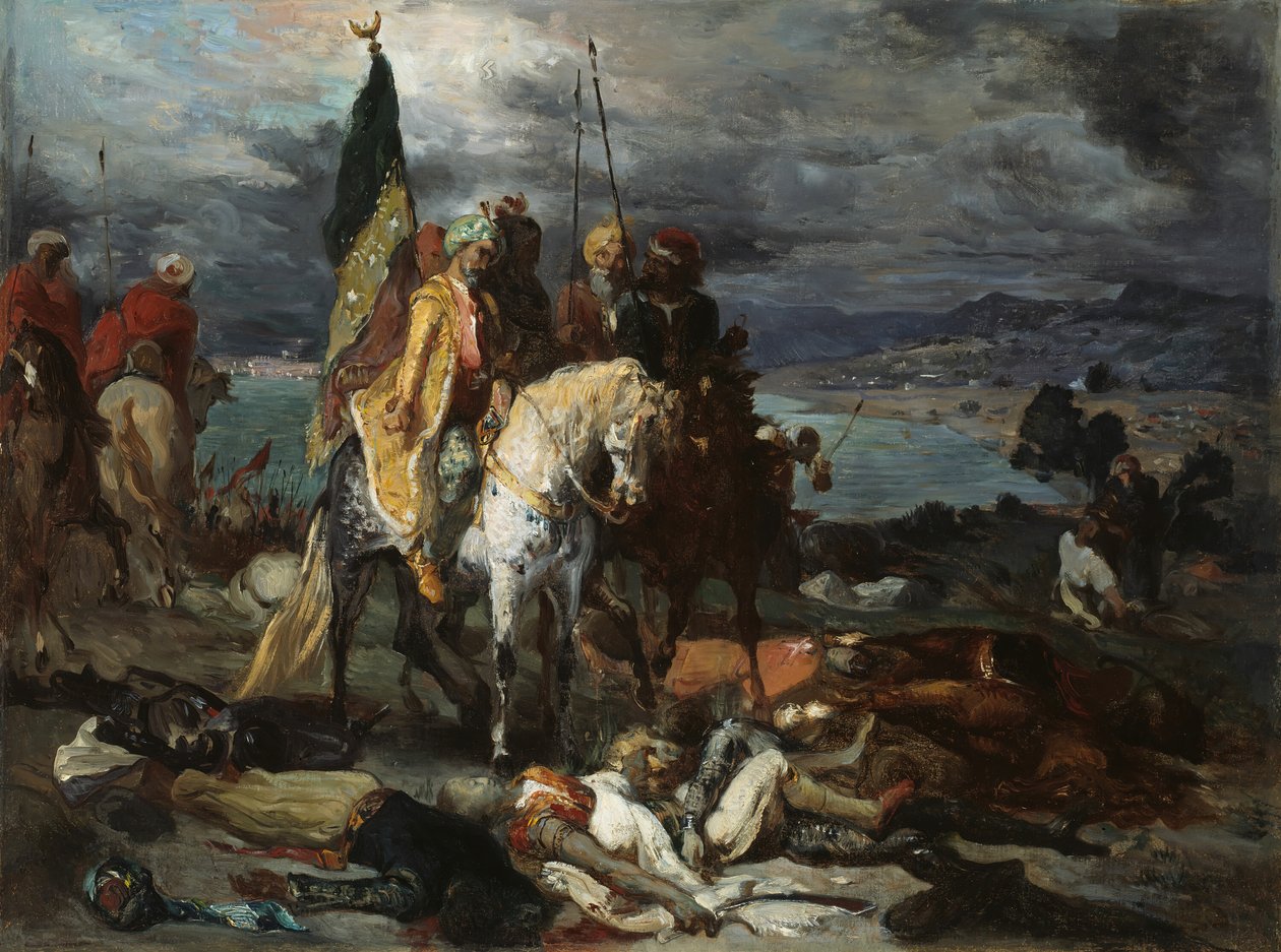 المسلمون والصليبيون ، ج. 1846. بواسطة أسلوب تيودور تشاسريو.