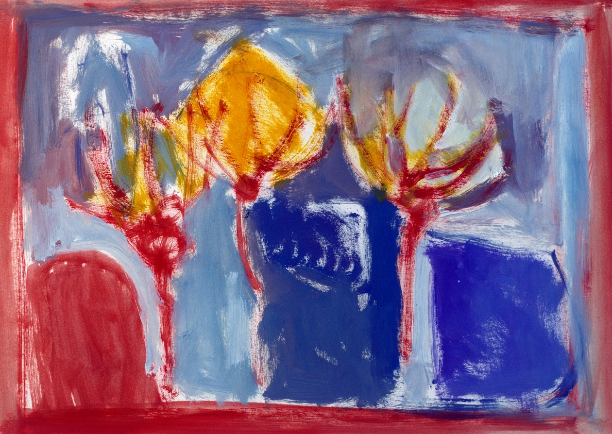 Three Trees ، 2002 (أكريليك على ورق) بواسطة سو جاميسون