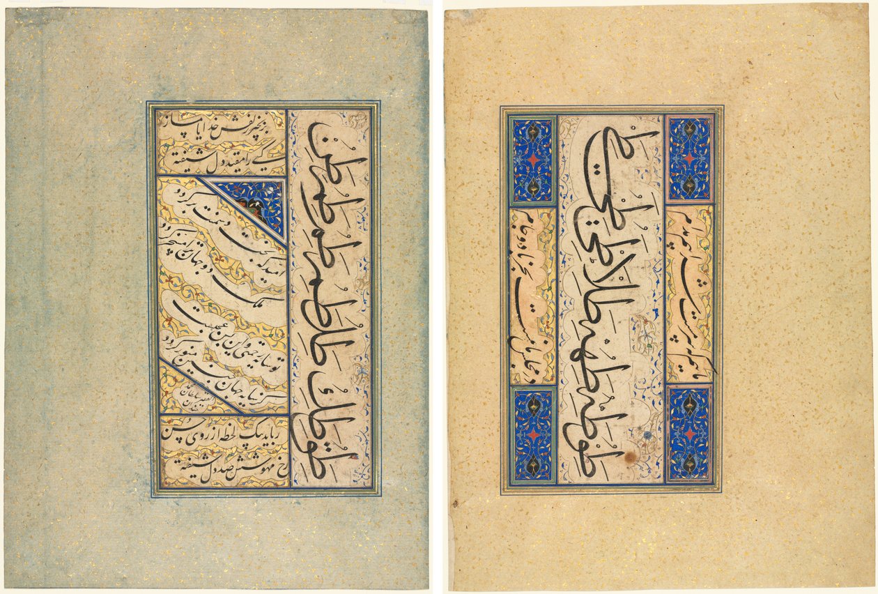 تمارين كواترينات فارسية (رباعى) وتمارين خطية (وجه الوجه) ؛ الآية الفارسية (الخميرية) (ظهر) بواسطة سلطان محمد خندان