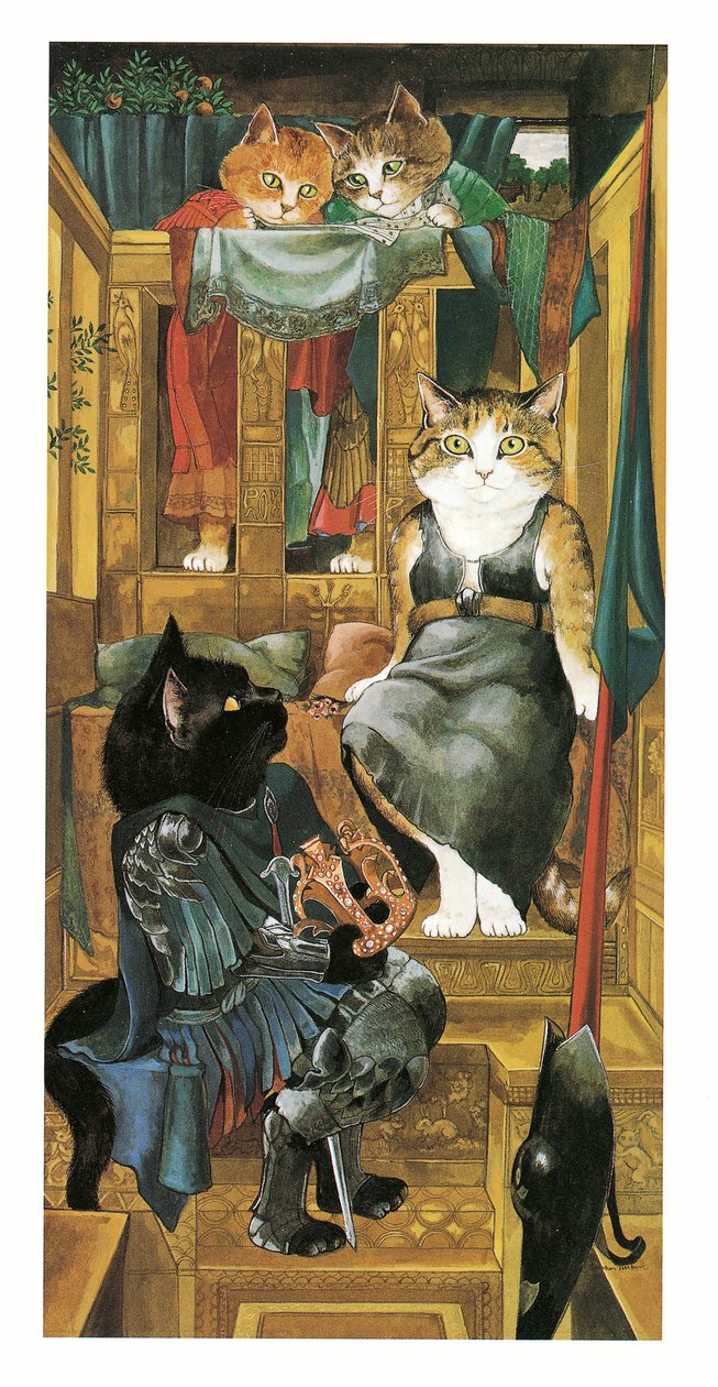 رسم توضيحي من كتاب "قطط ما قبل رافائيليت" (منشور عام 1999) بواسطة سوزان هربرت