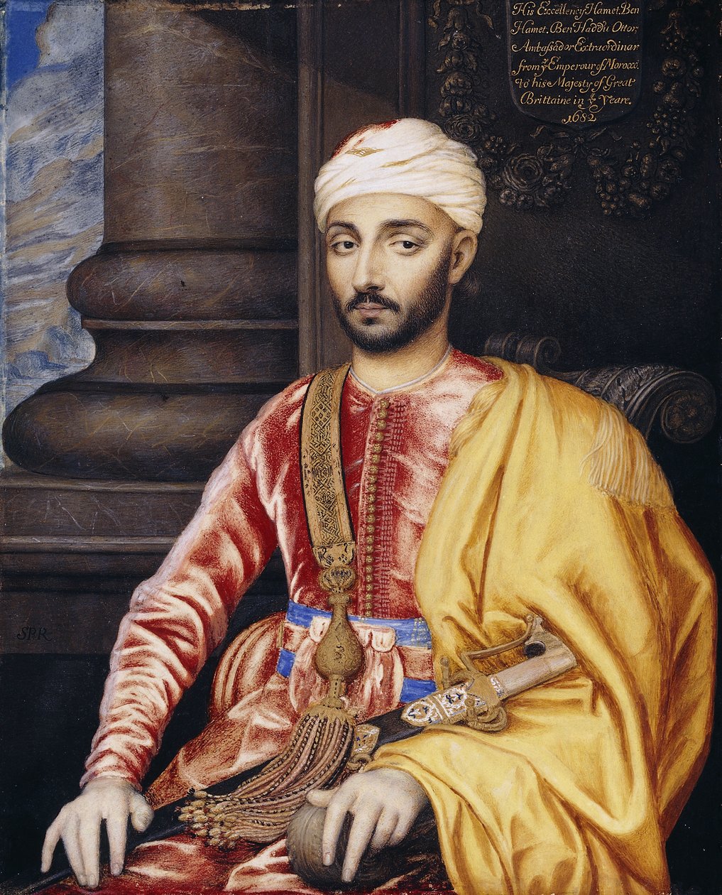 صورة لسعادة حومة بن حميت بن هادي ، سفير فوق العادة من إمبراطورية المغرب ، 1682 بواسطة سوزان بينيلوب روس
