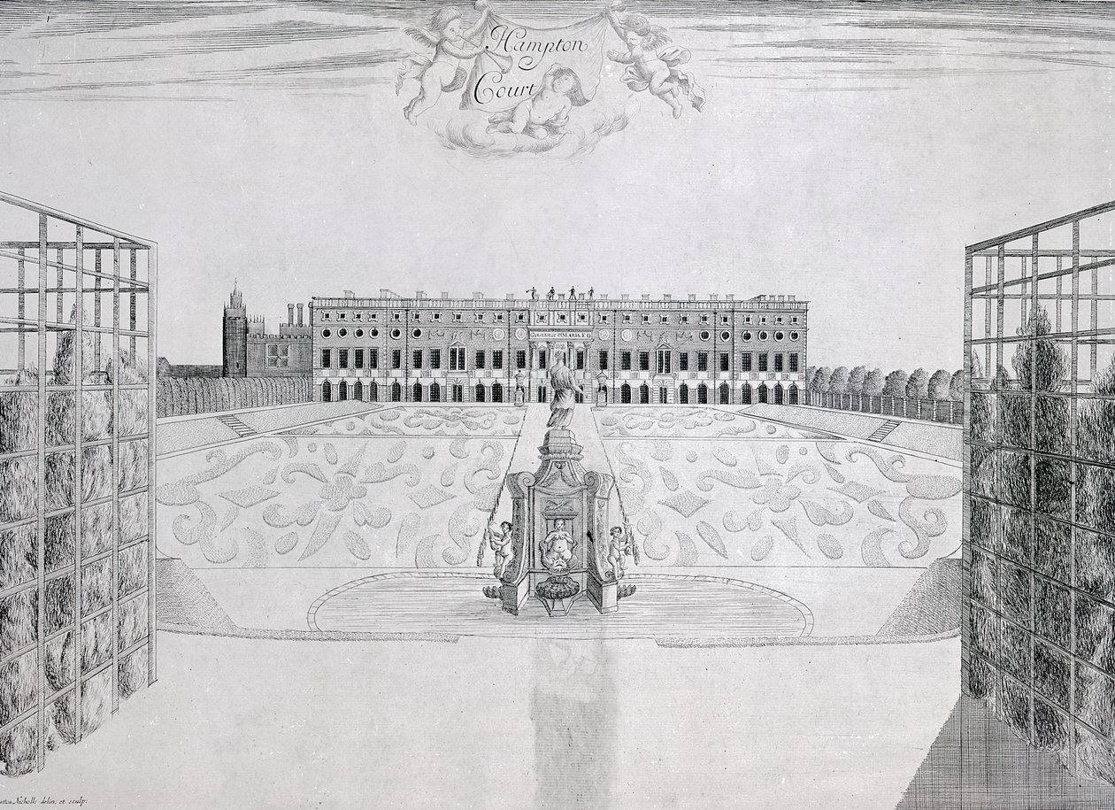 واجهة هامبتون كورت الجنوبية ، c.1830 بواسطة ساتون نيكولز