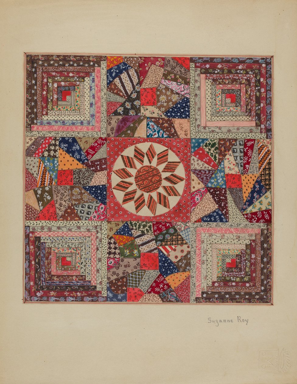 غطاء سرير ، ج. 1936. بواسطة سوزان روي
