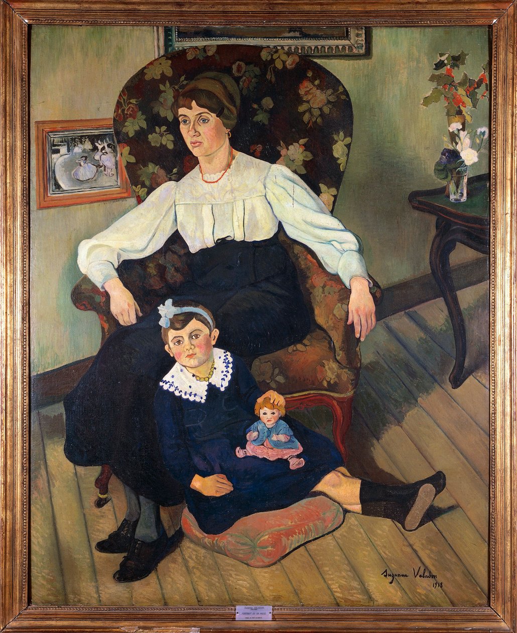 France, Lyon, Painted portrait of Suzanne Valadon