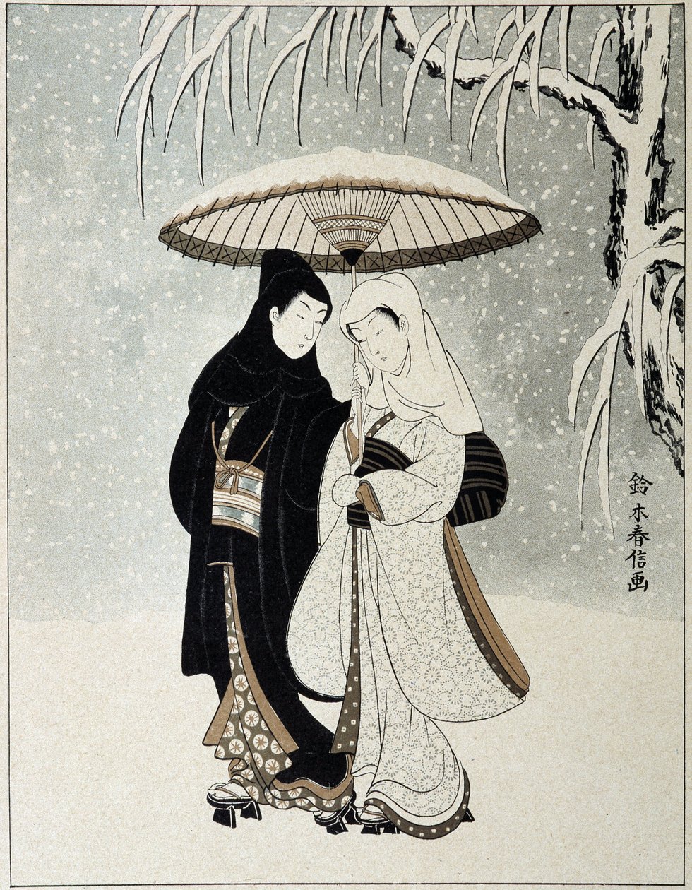زوجان شابان في "" Artistic Japan "" بواسطة سوزوكي (بعد) هارونوبو