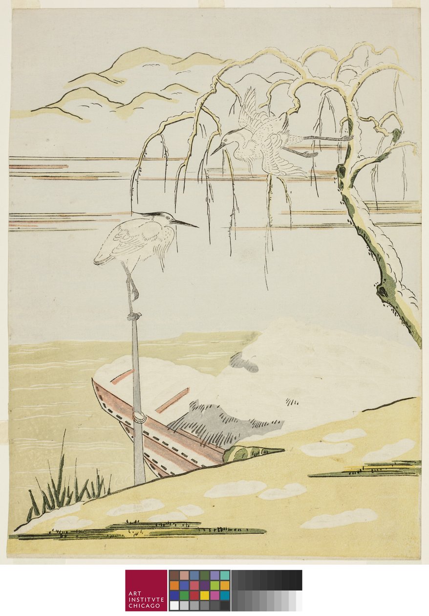 Egrets في الثلج ، c.1768 بواسطة سوزوكي هارونوبو