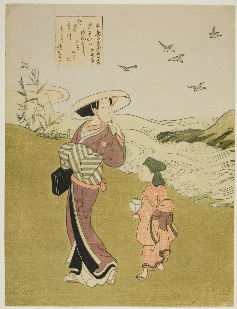 The Jewel River of Plovers (Chidori no Tamagawa) ، من سلسلة غير معنونة من Six Jewel Rivers بواسطة سوزوكي هارونوبو