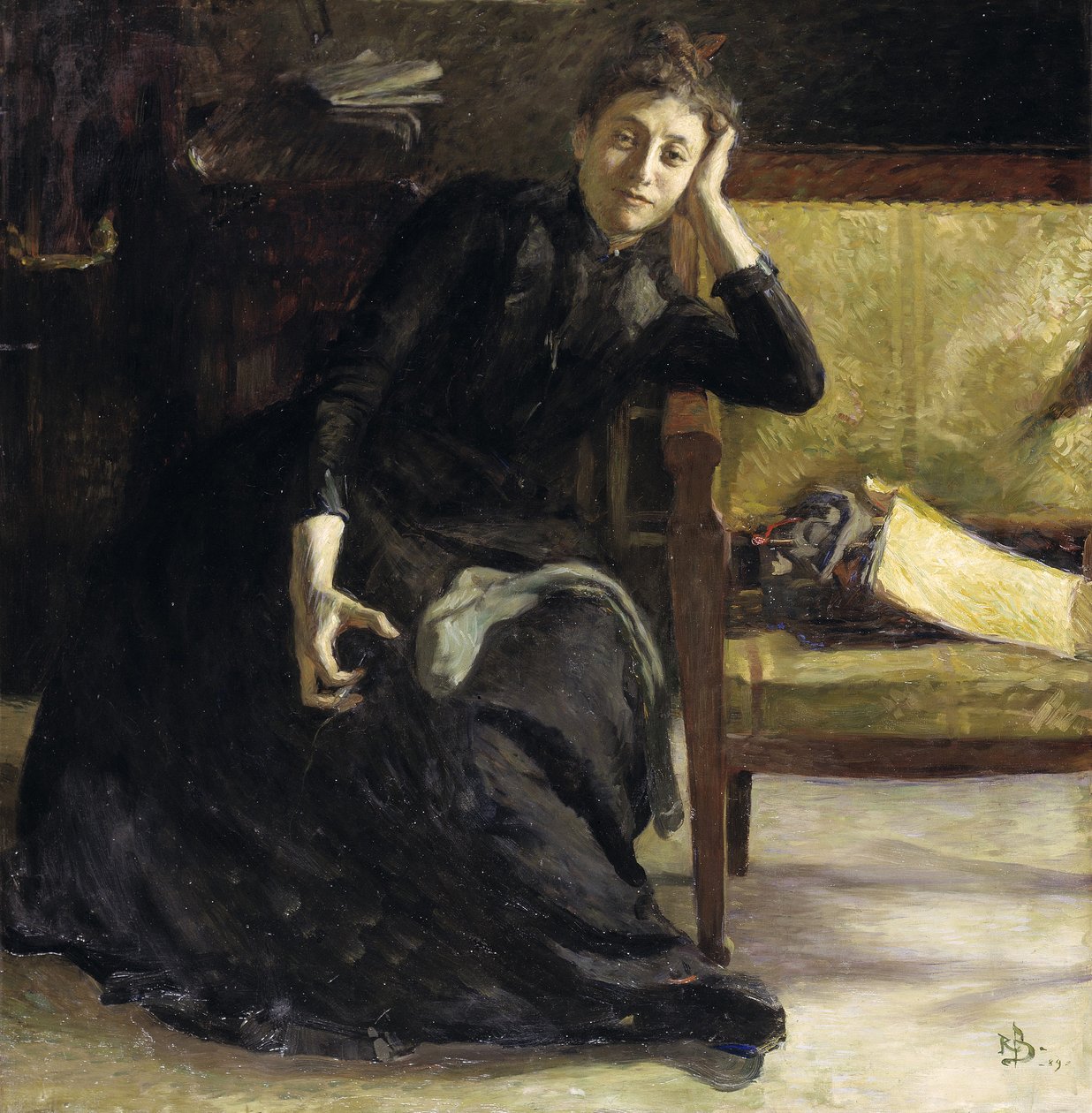 صورة للرسامة السويدية إيفا بونييه ، 1889 بواسطة سفين ريتشارد بيرغ
