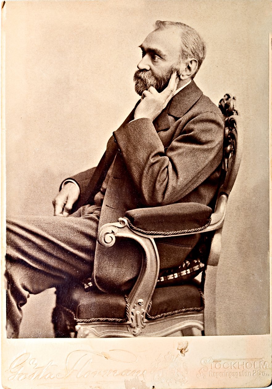 ألفريد نوبل (1833-1896) ، من تأليف أتلي فلورمان ، ستوكهولم. صور الألبومين بواسطة المصور السويدي