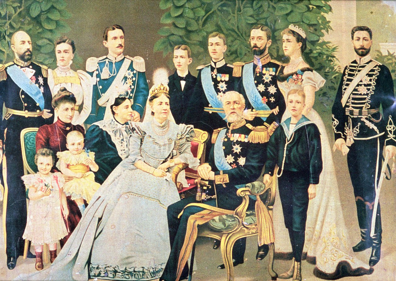 أوسكار الثاني وعائلته ، c.1890 بواسطة المدرسة السويدية