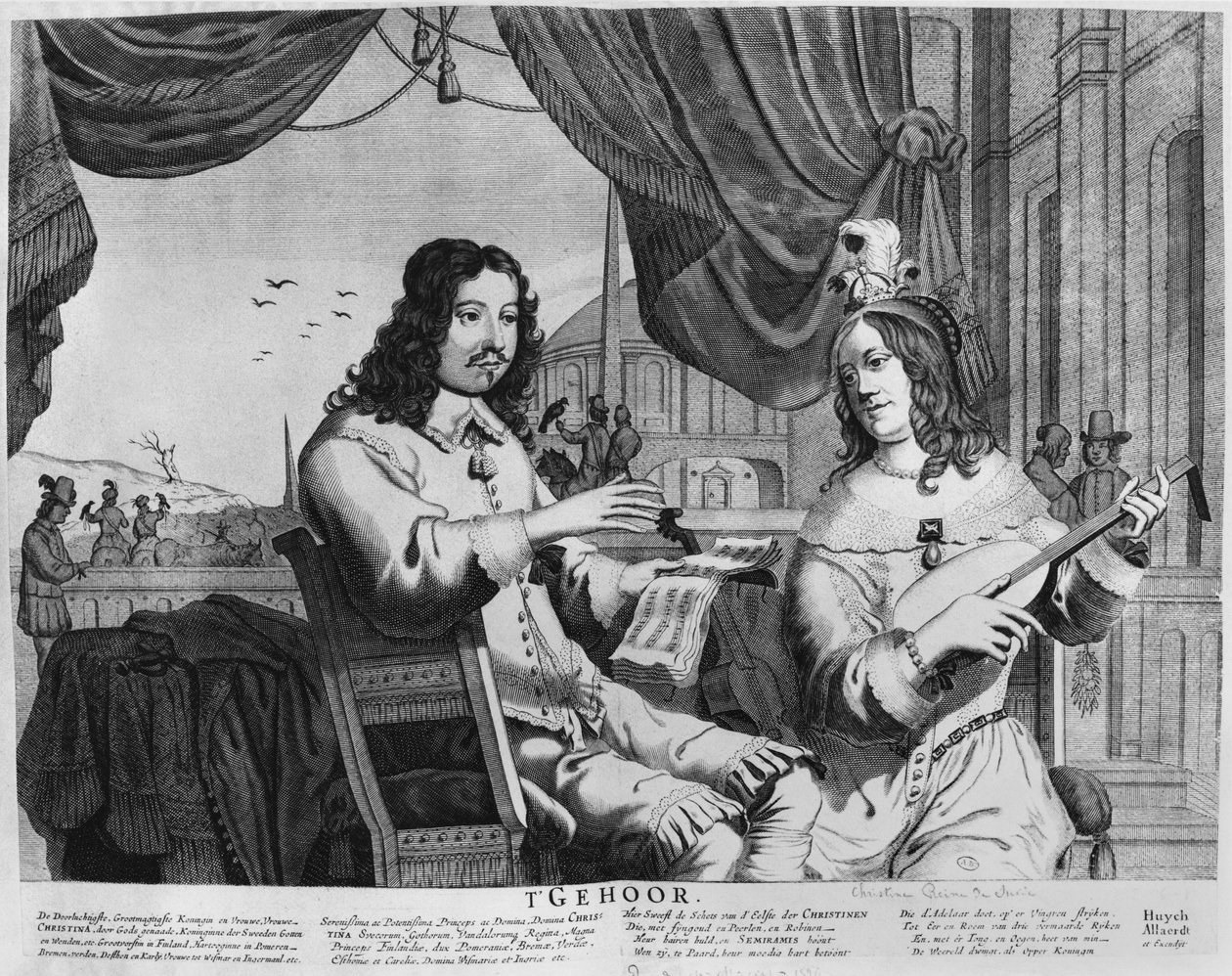 الملكة السويدية كريستينا (1626-1689) بواسطة المدرسة السويدية