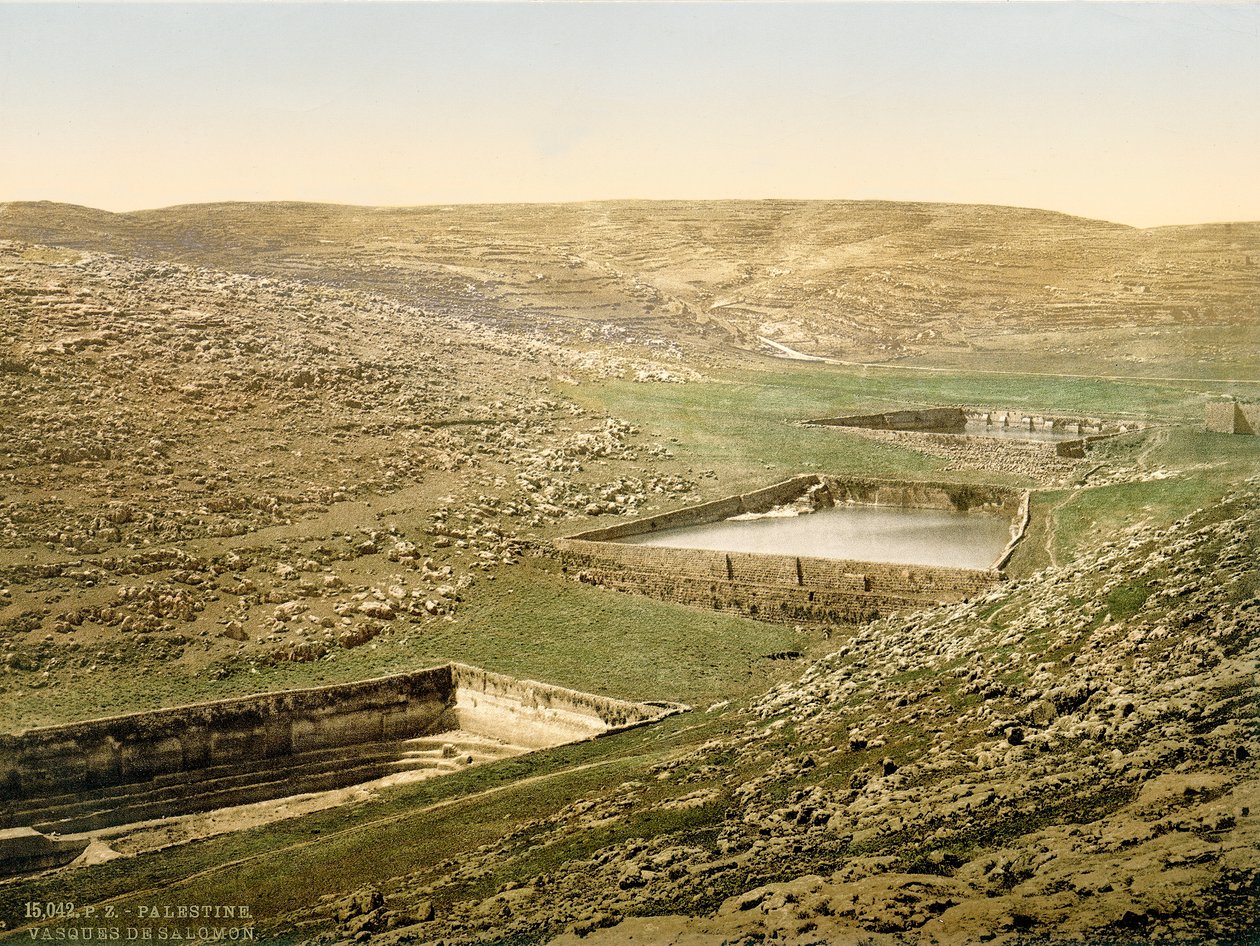 حمامات سليمان ، c.1880-1900 (الفوتوكروم) بواسطة المصور السويسري