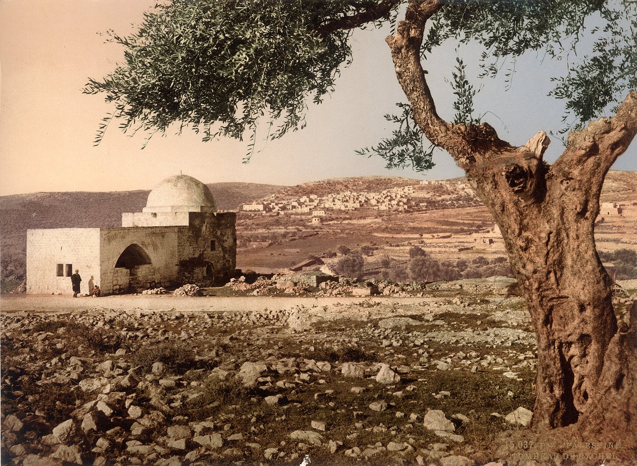 مقبرة راحيل ، بيت لحم ، 1880-1900 (فوتوكروم) بواسطة المصور السويسري