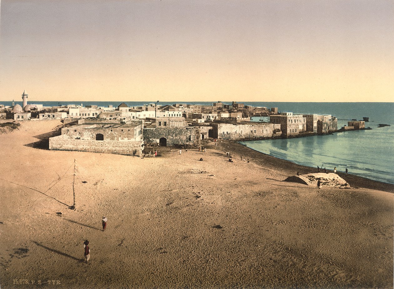 منظر لصور ، c.1880-1900 (فوتوكروم) بواسطة المصور السويسري