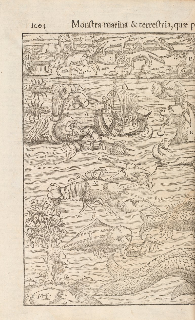 الصفحة 1004 من Cosmographiae Universalis بقلم سيباستيان مونستر ، بازل ، 1572 بواسطة المدرسة السويسرية